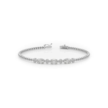 Serene Tennis Bracelet by Just Brilliant – elegant lab-grown diamond bracelet in 18K gold