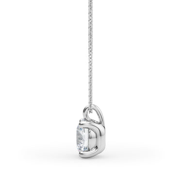Four Prong Solitaire Diamond Pendant – Lab Diamond Pendant in 18K Gold | Just Brilliant – detail view