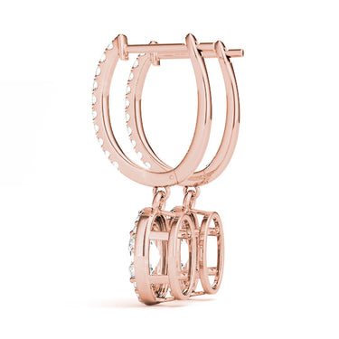 Earrings Halo – Lab Diamond Earrings in 18K Gold | Just Brilliant – view 16