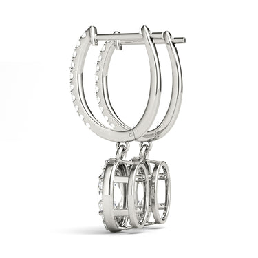 Earrings Halo – Lab Diamond Earrings in 18K Gold | Just Brilliant – detail view