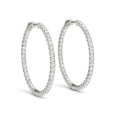 Inside-Out Value Lock Hoop Earrings – Radiant Lab Diamond Hoop Earrings in 18K Gold | Just Brilliant