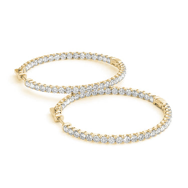 Inside-Out Value Lock Hoop Earrings – Lab Diamond Hoop Earrings in 18K Gold | Just Brilliant – view 7