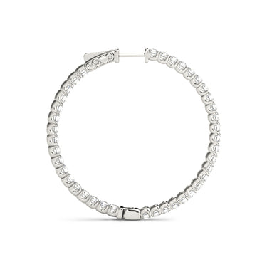 Inside-Out Value Lock Hoop Earrings – Lab Diamond Hoop Earrings in 18K Gold | Just Brilliant – detail view