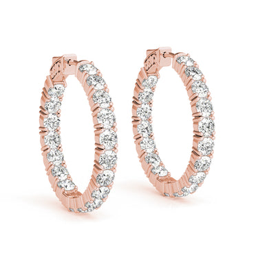 Inside-Out Vault Lock Hoop Earrings – Lab Diamond Hoop Earrings in 18K Gold | Just Brilliant – view 9