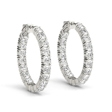 Inside-Out Vault Lock Hoop Earrings – Radiant Lab Diamond Hoop Earrings in 18K Gold | Just Brilliant