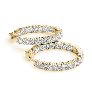 Inside-Out Vault Lock Hoop Earrings – Lab Diamond Hoop Earrings in 18K Gold | Just Brilliant – view 7