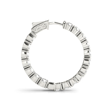 Inside-Out Vault Lock Hoop Earrings – Lab Diamond Hoop Earrings in 18K Gold | Just Brilliant – detail view