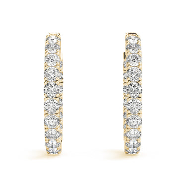Inside-Out Vault Lock Hoop Earrings – Lab Diamond Hoop Earrings in 18K Gold | Just Brilliant – view 8