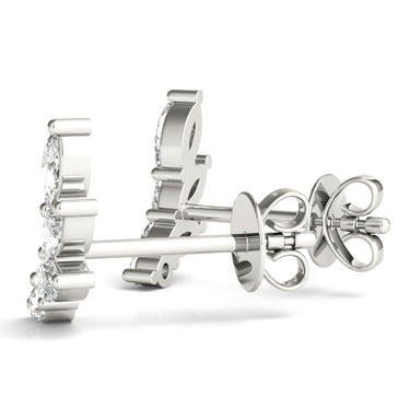Marquise Shape Ear Climbers – Marquise Lab Diamond Jewelry in 18K Gold | Just Brilliant – lifestyle view
