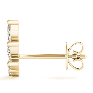 Marquise Shape Ear Climbers – Marquise Lab Diamond Jewelry in 18K Gold | Just Brilliant – view 7
