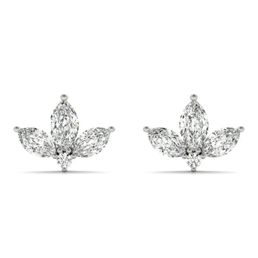 Marquise Floral Earrings – Marquise Lab Diamond Earrings in 18K Gold | Just Brilliant