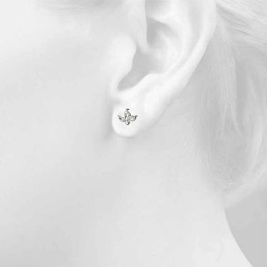 Marquise Floral Earrings – Marquise Lab Diamond Earrings in 18K Gold | Just Brilliant – side view