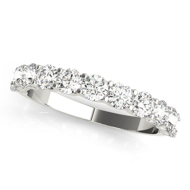 11-Stone Shared Prong Wedding Band – Radiant Lab Diamond Wedding Band in 18K Gold | Just Brilliant