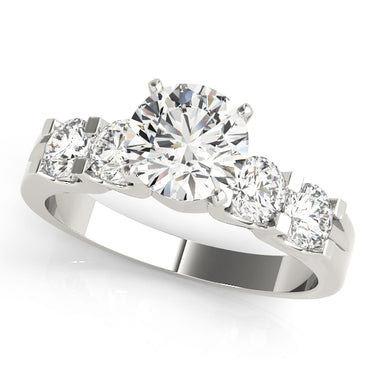 Single Row Prong Set Engagement Rings – Radiant Lab Diamond Engagement Ring in 18K Gold | Just Brilliant