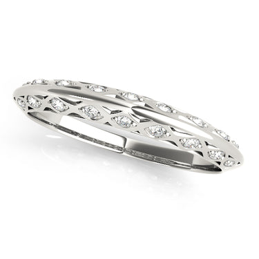 Accented Knife Edge Wedding Band – Radiant Lab Diamond Wedding Band in 18K Gold | Just Brilliant
