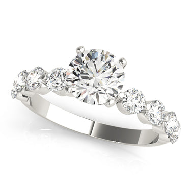 Single Row Prong Engagement Ring – Radiant Lab Diamond Engagement Ring in 18K Gold | Just Brilliant