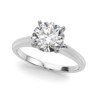 Solitaire Round Diamond Engagement Ring – Radiant Lab Diamond Engagement Ring in 18K Gold | Just Brilliant