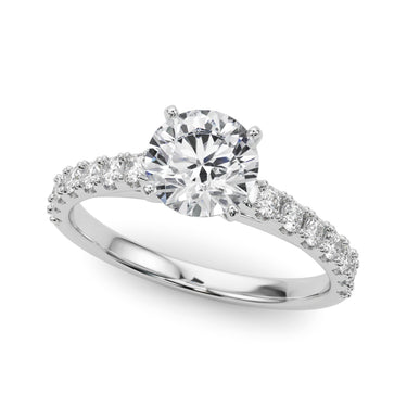 Single Row Engagement Ring – Radiant Lab Diamond Engagement Ring in 18K Gold | Just Brilliant