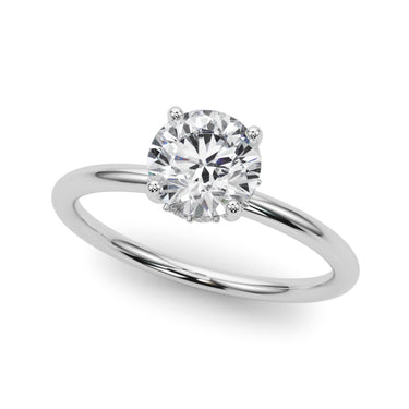 Hidden Halo Round Engagement Ring – Radiant Lab Diamond Engagement Ring in 18K Gold | Just Brilliant