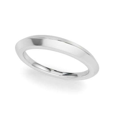 Plain Knife Edge Wedding Band – Radiant Lab Diamond Wedding Band in 18K Gold | Just Brilliant