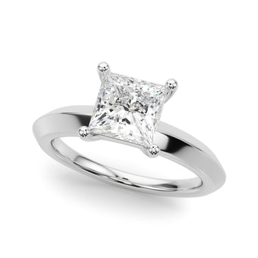 Solitaire Knife Edge Princess Cut Engagement Ring – Princess Cut Lab Diamond Engagement Ring in 18K Gold | Just Brilliant