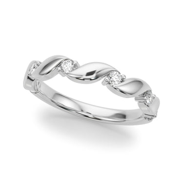 Twisting Wedding Band – Radiant Lab Diamond Wedding Band in 18K Gold | Just Brilliant