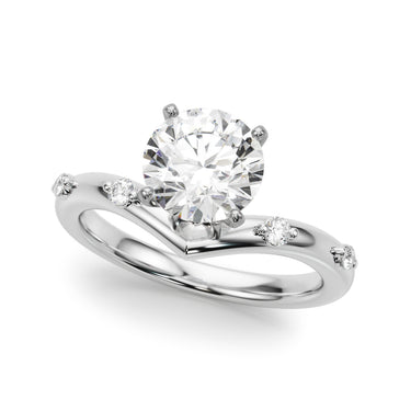 Chevron Engagement Ring – Radiant Lab Diamond Engagement Ring in 18K Gold | Just Brilliant