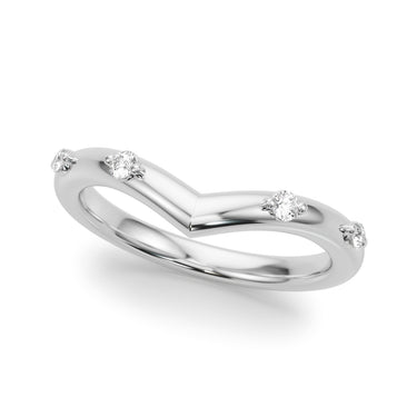 Chevron Wedding Band – Radiant Lab Diamond Wedding Band in 18K Gold | Just Brilliant