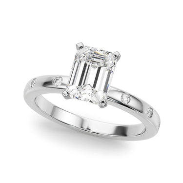 Contemporary Burnish Engagement Ring – Radiant Lab Diamond Engagement Ring in 18K Gold | Just Brilliant