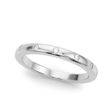 Burnished Wedding Band – Radiant Lab Diamond Wedding Band in 18K Gold | Just Brilliant