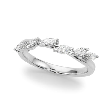 Marquise Wedding Band – Marquise Lab Diamond Wedding Band in 18K Gold | Just Brilliant