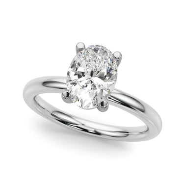 Solitaire Oval Engagement Ring – Oval Lab Diamond Engagement Ring in 18K Gold | Just Brilliant