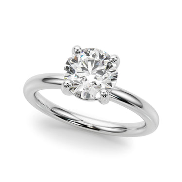 Solitaire Round Engagement Ring – Radiant Lab Diamond Engagement Ring in 18K Gold | Just Brilliant