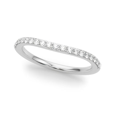 Curved Wedding Band – Radiant Lab Diamond Wedding Band in 18K Gold | Just Brilliant