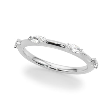 Marquise Wedding Band – Marquise Lab Diamond Wedding Band in 18K Gold | Just Brilliant