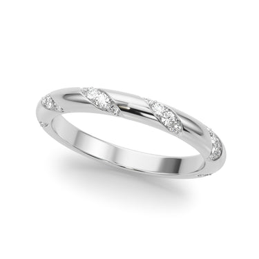 Diamond Accented Wedding Band – Radiant Lab Diamond Wedding Band in 18K Gold | Just Brilliant