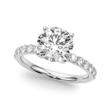 Floral Engagement Ring – Radiant Lab Diamond Engagement Ring in 18K Gold | Just Brilliant