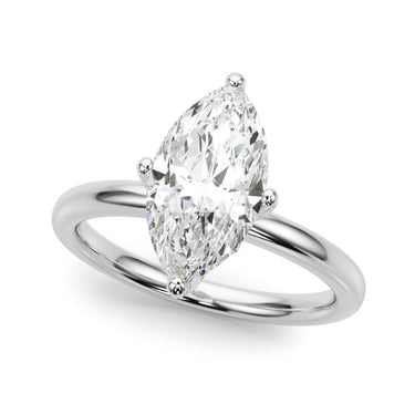 Floral Marquise Engagement Ring – Marquise Lab Diamond Engagement Ring in 18K Gold | Just Brilliant