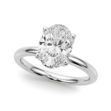 Floral Oval Engagement Ring – Oval Lab Diamond Engagement Ring in 18K Gold | Just Brilliant