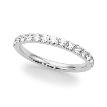 Shared Prong Wedding Ring – Radiant Lab Diamond Wedding Band in 18K Gold | Just Brilliant