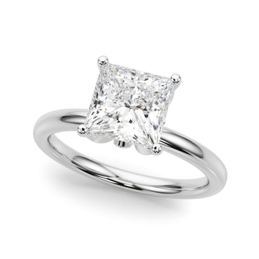 Floral Princess Cut Engagement Ring – Princess Cut Lab Diamond Engagement Ring in 18K Gold | Just Brilliant