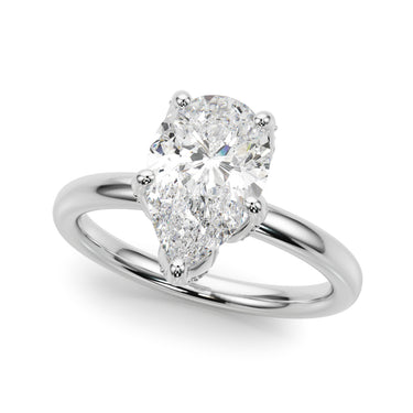 Floral Pear Engagement Ring – Pear-Shaped Lab Diamond Engagement Ring in 18K Gold | Just Brilliant