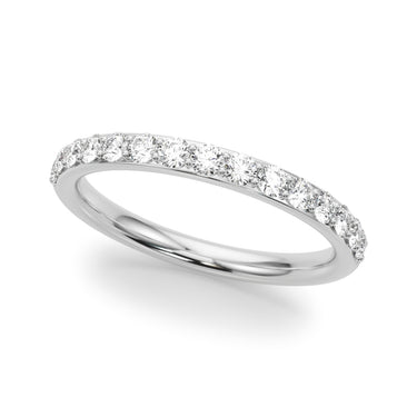 Shared Prong Wedding Band – Radiant Lab Diamond Wedding Band in 18K Gold | Just Brilliant