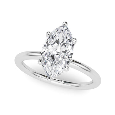 Hidden Halo Marquise Engagement Ring – Marquise Lab Diamond Engagement Ring in 18K Gold | Just Brilliant