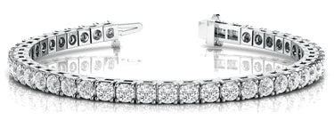 4-Prong Tennis Bracelet – Radiant Lab Diamond Tennis Bracelet in 18K Gold | Just Brilliant