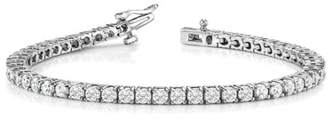4-Prong Tennis Bracelet – Radiant Lab Diamond Tennis Bracelet in 18K Gold | Just Brilliant