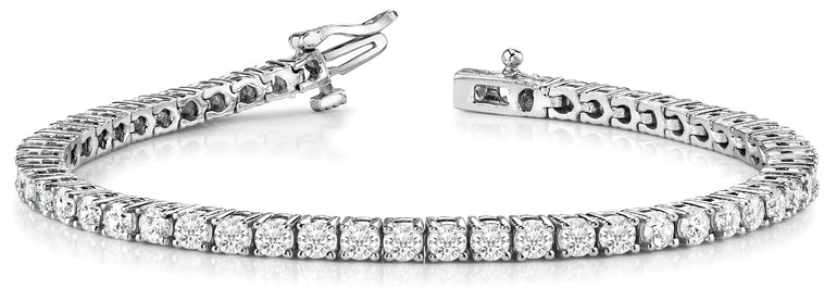 4-Prong Tennis Bracelet – Radiant Lab Diamond Tennis Bracelet in 18K Gold | Just Brilliant