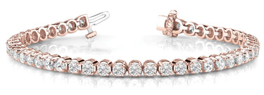 4 Prong Bezel Bracelets – Lab Diamond Bracelet in 18K Gold | Just Brilliant – close-up view
