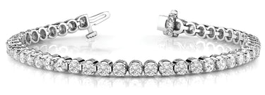 4 Prong Bezel Bracelets – Radiant Lab Diamond Bracelet in 18K Gold | Just Brilliant