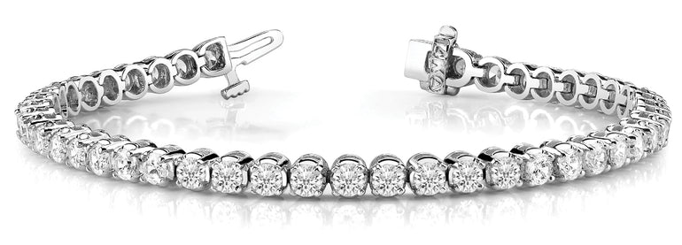4 Prong Bezel Bracelets – Radiant Lab Diamond Bracelet in 18K Gold | Just Brilliant